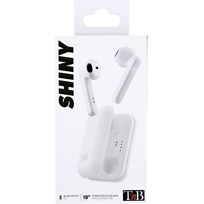 SHINY - TWS Bluetooth Earphones with Charging Box - White