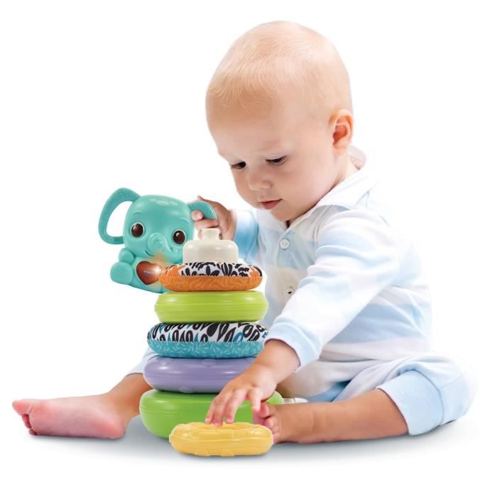 VTECH BABY - Nino, Baby Elephant Stacko 3 in 1 (Bio-Based Plastic)