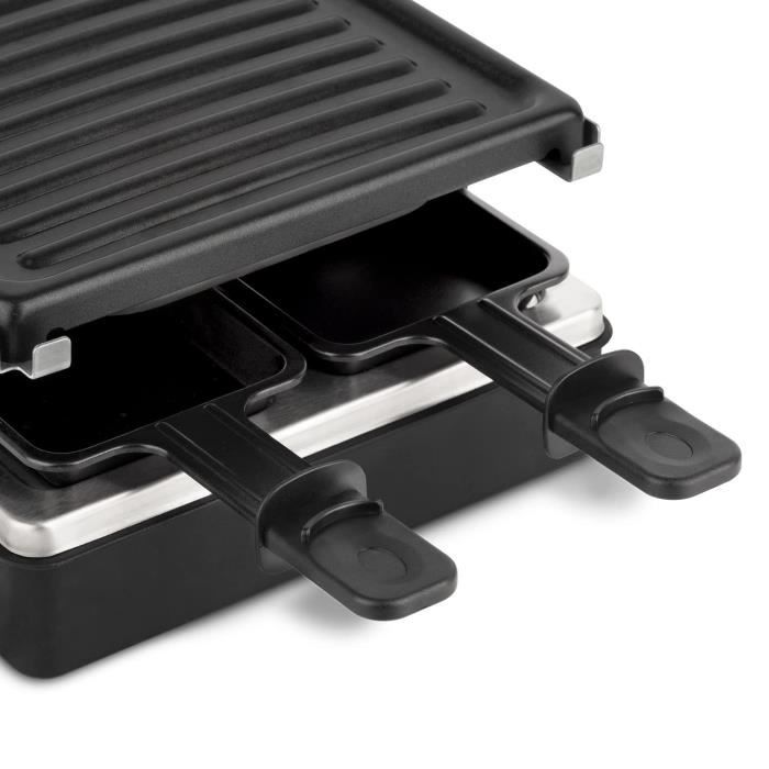 WEASY LUGA40 - Raclette and grill for 4 people - 600W - Non-stick coating - 19,7x19,7cm - Removable plate