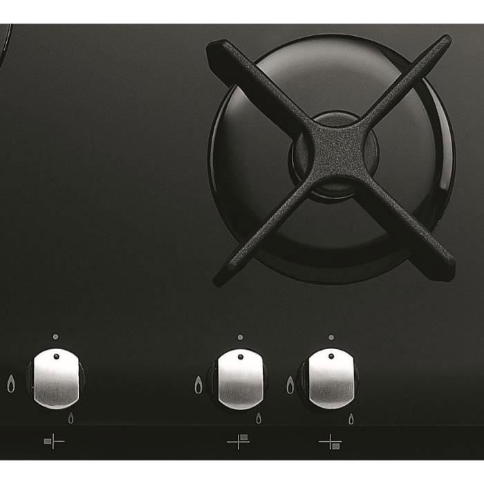 WHIRLPOOL AKT404NB Gas Cooktop - 3 burners - 6350W - L59 x D51cm - Tempered glass coating - Black