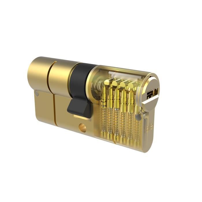 YALE 2100 Series high security cylinder 35x35 mm nickel-plated, anti-picking, anti-drilling and anti-bumping, 5 keys
