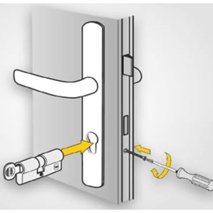 YALE Releasable Lock Cylinder - For Exterior / Entrance Door - 10 Pins - 5 Keys - 40 x 40 mm