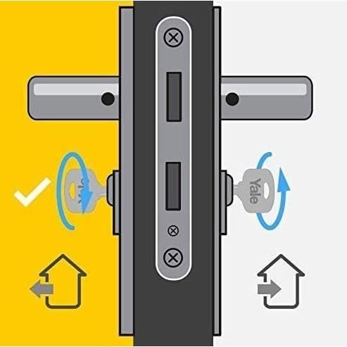 YALE Releasable Lock Cylinder - For Exterior / Entrance Door - 6 Pins - 4 Keys - 30 x 40 mm