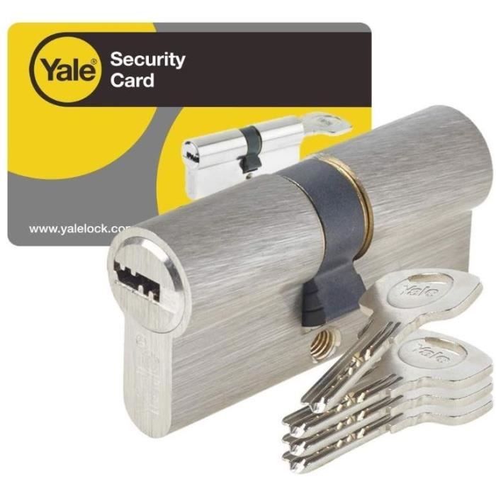 YALE Releasable Lock Cylinder - For Exterior / Entrance Door - 6 Pins - 4 Keys - 30 x 40 mm