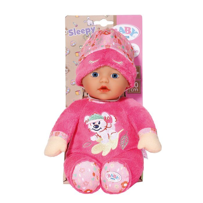 Baby Born - Sleepy - Soft doll with integrated rattle - Pink - 30cm - From 3 years old