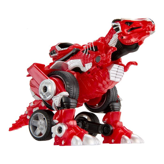 Armorsaurs  - Evolver Ajax - 2-in-1 Figure - Red - Dinosaur/Vehicle Conversion - Ages 6 and up