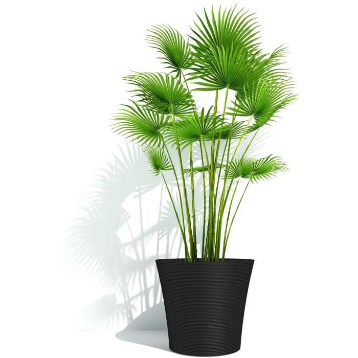 Flowerpot - GARDEN ID - Green Care Sense Black-Anthracite - 50 x 41 cm - 10 year warranty - 100% recycled - UV and frost resistant