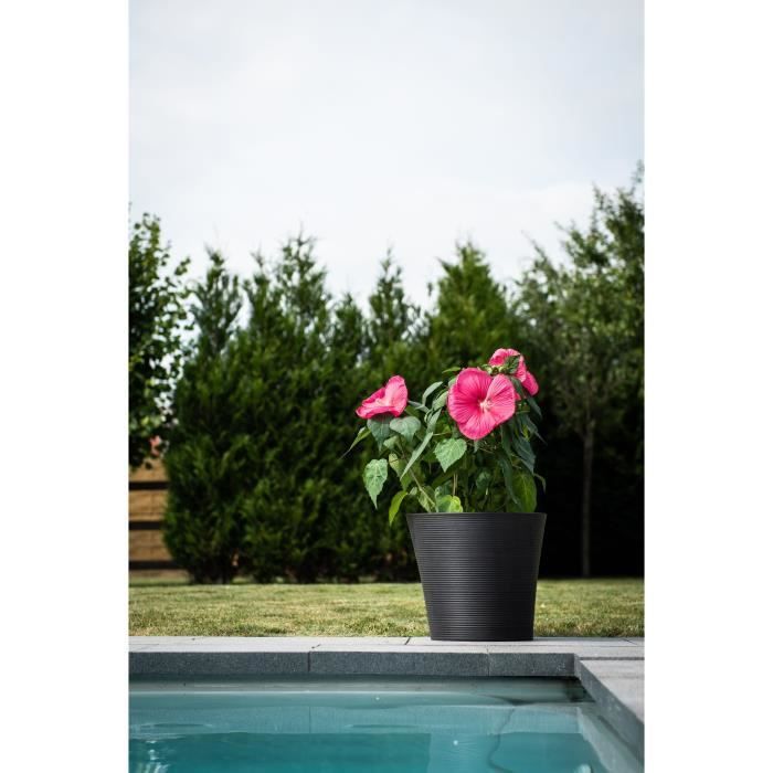 Flowerpot - GARDEN ID - Green Care Sense Black-Anthracite - 50 x 41 cm - 10 year warranty - 100% recycled - UV and frost resistant