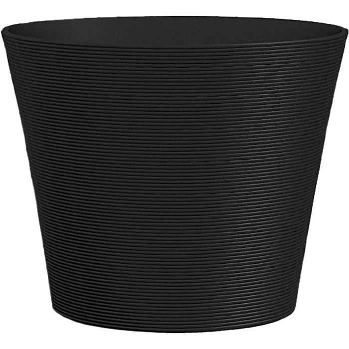 Flowerpot - GARDEN ID - Green Care Sense Black-Anthracite - 50 x 41 cm - 10 year warranty - 100% recycled - UV and frost resistant