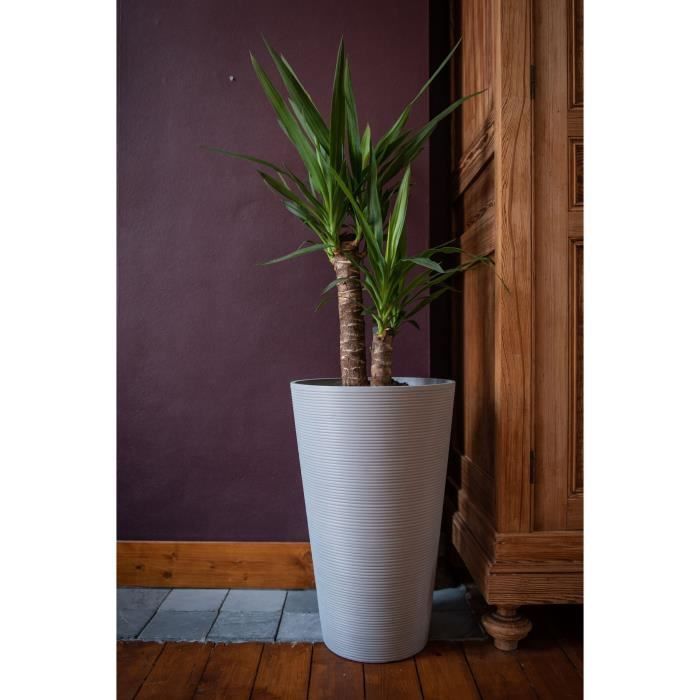 Tall flower pot - GARDEN ID - Green Care Sense Tall Taupe - 55 cm - 10 year warranty - 100% recycled - UV and frost resistant