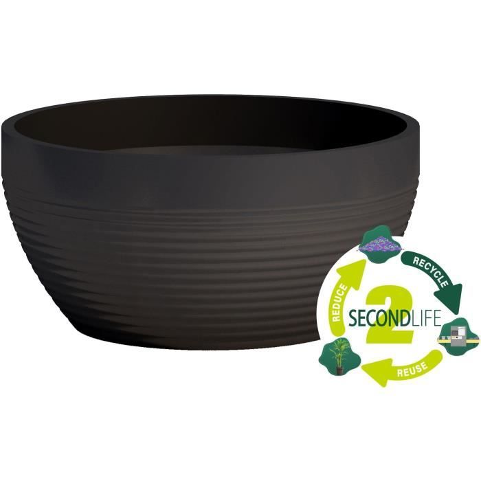 Cup - GARDEN ID - Green Care Impact Black-Anth - 25 x 12 cm - 10-year guarantee - 100% recycled - UV/frost resistant