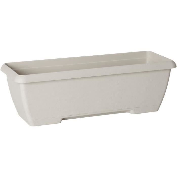 Planter - GARDEN ID Teramo - White 60 cm - Solidity - Integrated water reserve - Recycled & 100% recyclable - Volume for plants