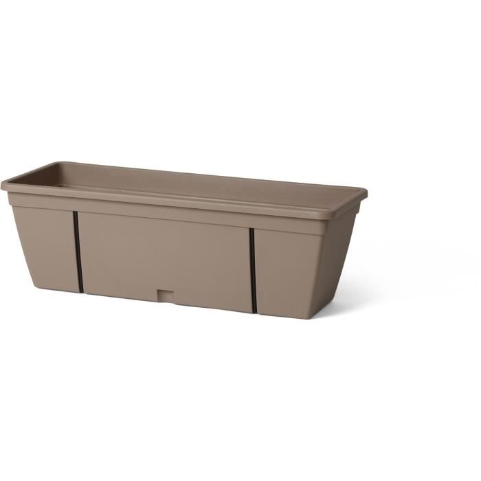 Gardener kit with metal hook, water reserve and drain spacer - GARDEN ID Smart - Taupe 50 cm