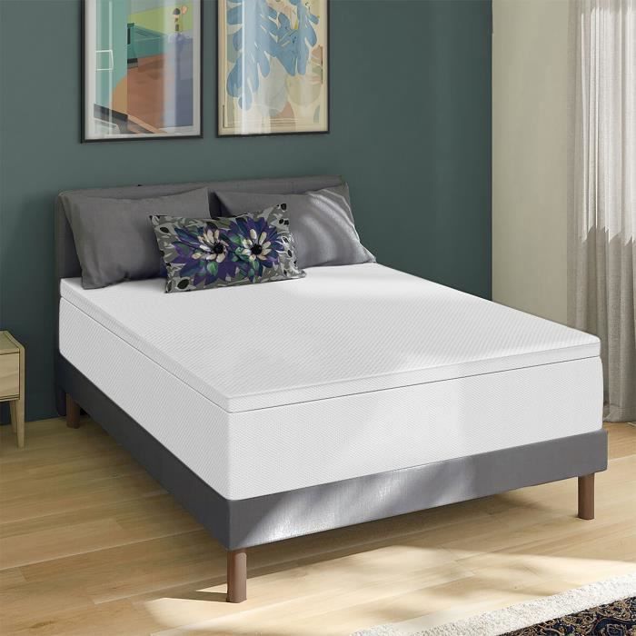 Mattress topper 140x190cm - Tri-technology 7cm - DEKO DREAM