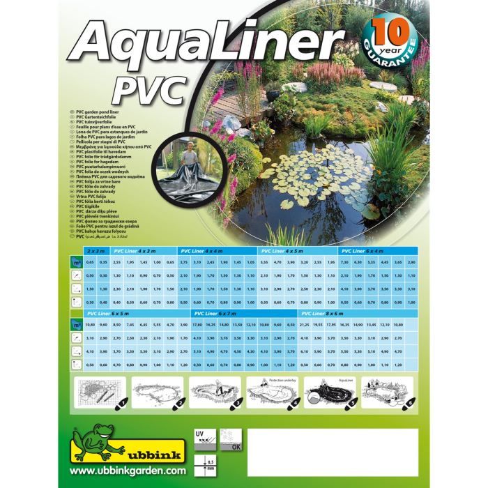 Pond cover thickness 0,5mm - 4 x 5 m