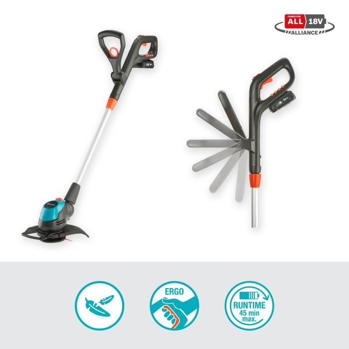 Gardena battery -to -battery cutter - EasyCUT 23/ 18V P4A - 18V - 23 cm (delivered with battery 2.0 AH + charger)