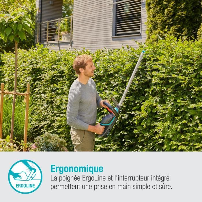 Height heights with Gardena battery - Comfortcut 60/18V - 18V - 60 cm (delivered with Li -ion battery 2.5ah + charger)