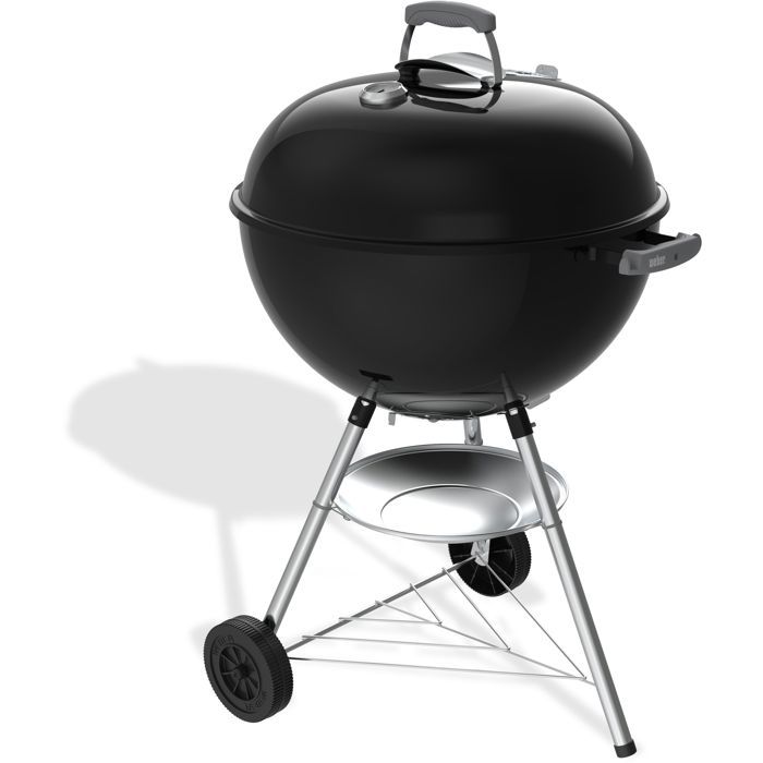 Barbecue a charbon - Weber - Bar-B-Kettle - Ø57 cm - Thermometre intégré - Acier émaillé - 9 couverts - Noir