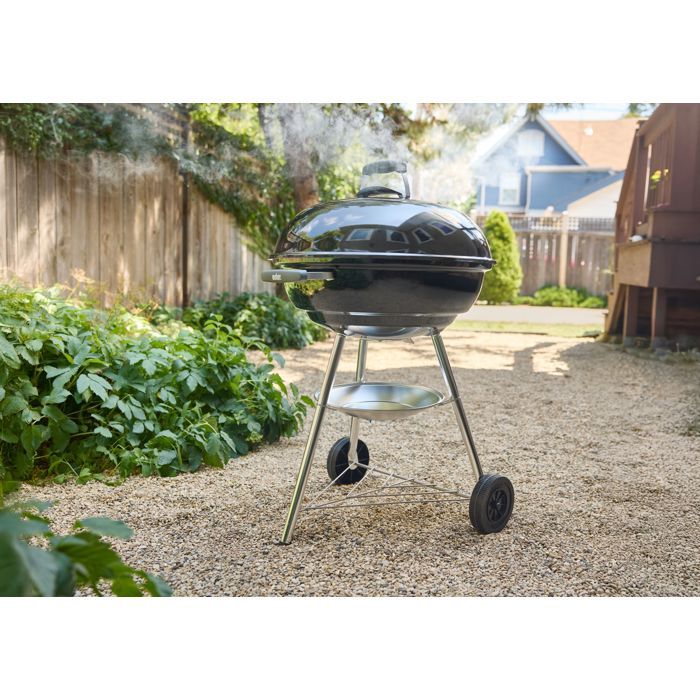 Barbecue a charbon - Weber - Bar-B-Kettle - Ø57 cm - Thermometre intégré - Acier émaillé - 9 couverts - Noir
