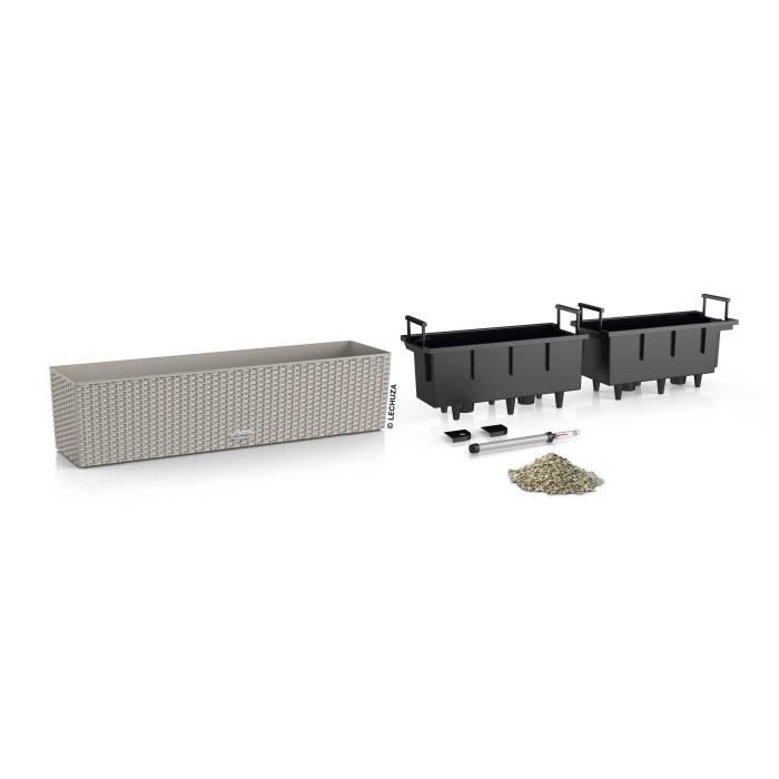 Jardiniere - Balconera cottage 80 - Complete kit - Sand brown - 12 L - LECHUZA