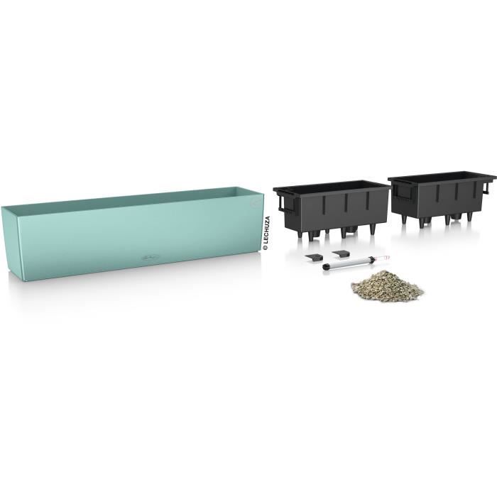 Jardiniere - Balconera Color 80 - Complete kit - Pastel green - 12 L - LECHUZA