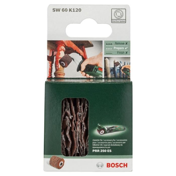 Bosch abrasive cylinder - (120 grain, 60mm roller width, flexible, accessory for Texoro)