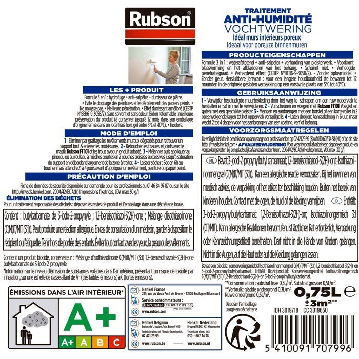 RUBSON Treatment Interior Wet Walls Colorless 0.75l
