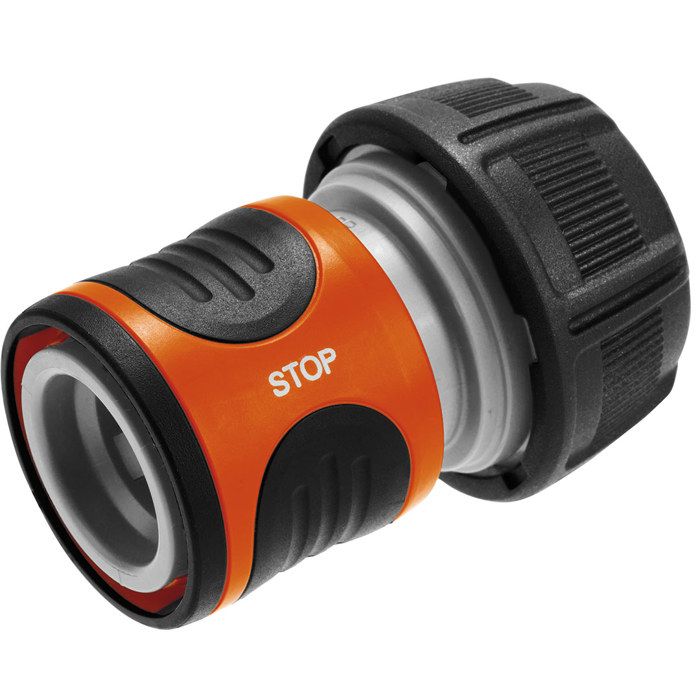 Gardena Aquastop watering connection-adapted Ø19mm hose-anti water flow-power grip-5 years warranty (18214-20)