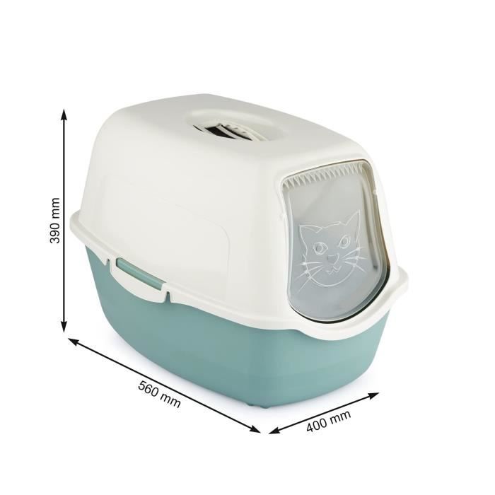 Toilet house - Water green & White (Recycled PP) - 56 x 40 x 39 cm