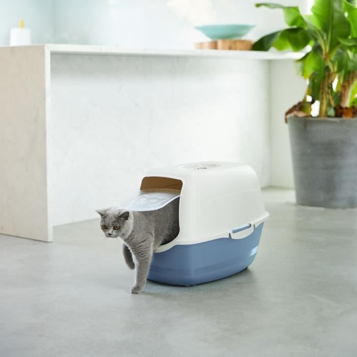 Toilet house - Blue & White (Recycled PP) - 56 x 40 x 39 cm