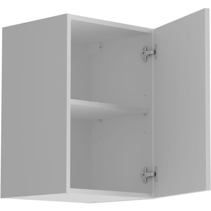 OSLO High furniture 1 door + tablet - matt white decor - L 40 x D 36 x H 58 cm