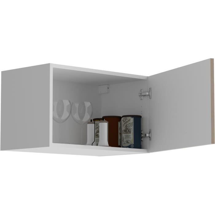 OSLO Upper cabinet 1 Door - Decor Chene Jackson - L 60 x D 36 x H 35 cm