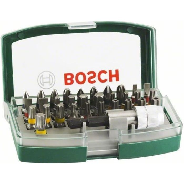 Short screwing tips with color code 31 pieces and 1 bosch bosch
