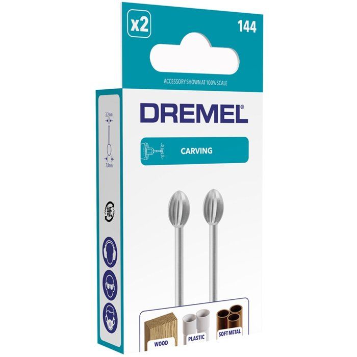 Set of 2 high speed steel strawberries Dremel 144 (7.8mm to sculpt and engrave)