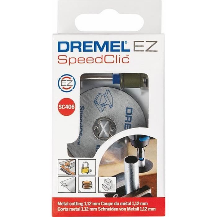 Starter Kit Speedclic Dremel SC406 (accessories including adapter and 2 discs to cut the metals, Ø 38mm)
