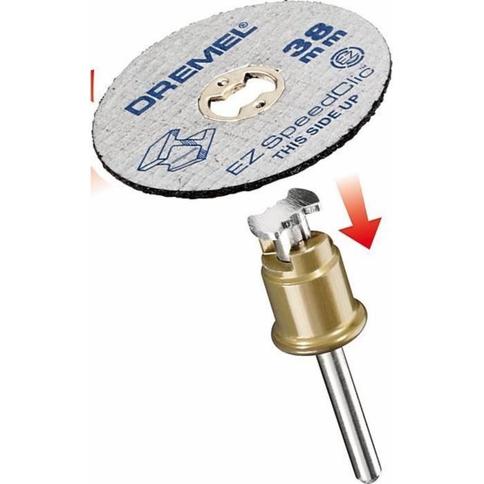Starter Kit Speedclic Dremel SC406 (accessories including adapter and 2 discs to cut the metals, Ø 38mm)