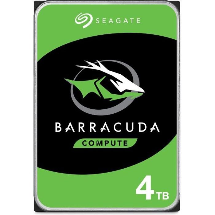 SEAGATE - HDD Internal Hard Drive - BarraCuda - 4To - 5,400 RPM - 3.5 (ST4000DM004)