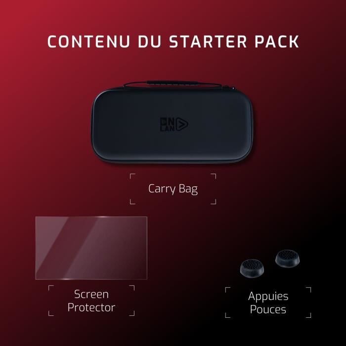 Starter Pack - ONLAN - Nintendo Switch 2 - Black Case + Screen Protector + Thumbsticks