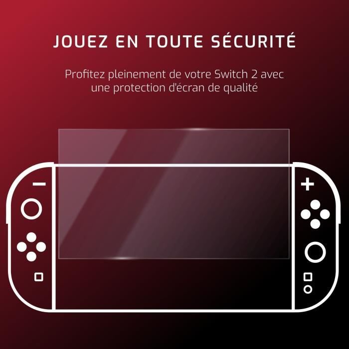 Starter Pack - ONLAN - Nintendo Switch 2 - Black Case + Screen Protector + Thumbsticks