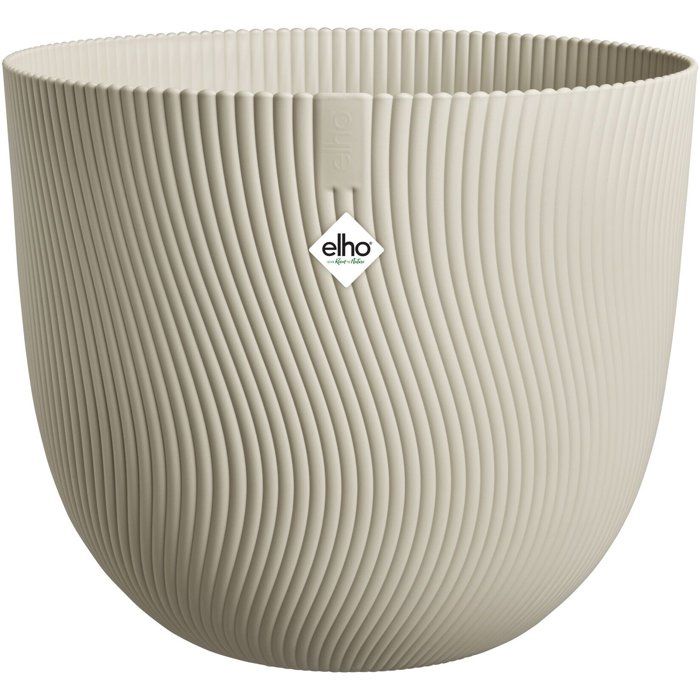Round Flower Pot - ELHO - Sereh Round 60 - 110 L - Ø 59 x H 51 cm - Beige - Indoor/Outdoor