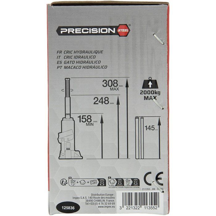 Hydraulic jack bottle 2T