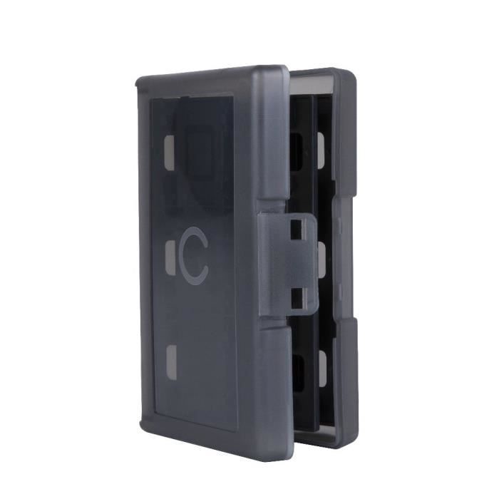 Protective and transport case - KONIX - For Nintendo Switch 2 game cartridges - Shockproof - 24 storage compartments - Black