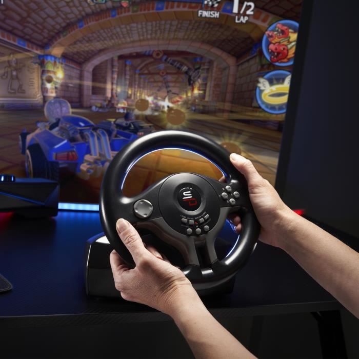 Steering Wheel Driving Wheel - SUBSONIC - Compatible Switch, PS4, Xbox One, PC