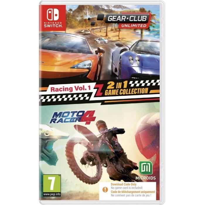 Racing Vol. 1: 2 in 1 Game Collection - Gear Club Unlimited + Moto Racer 4 - Nintendo Switch Game - Code in a Box