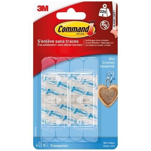 3M COMMAND Mini crochet clear - Transparent