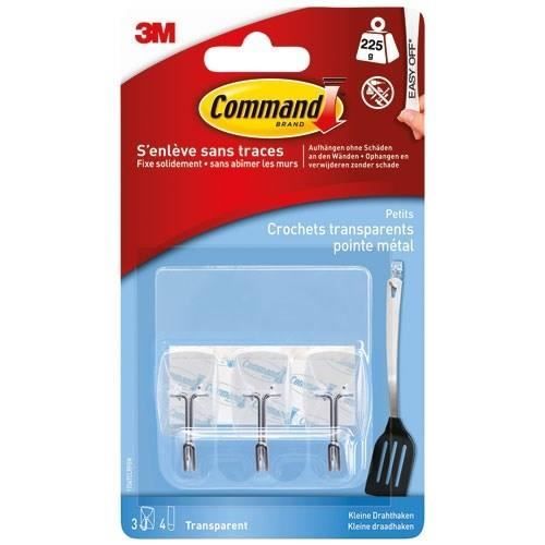 3M COMMAND Crochet clear - Metal point - Small model