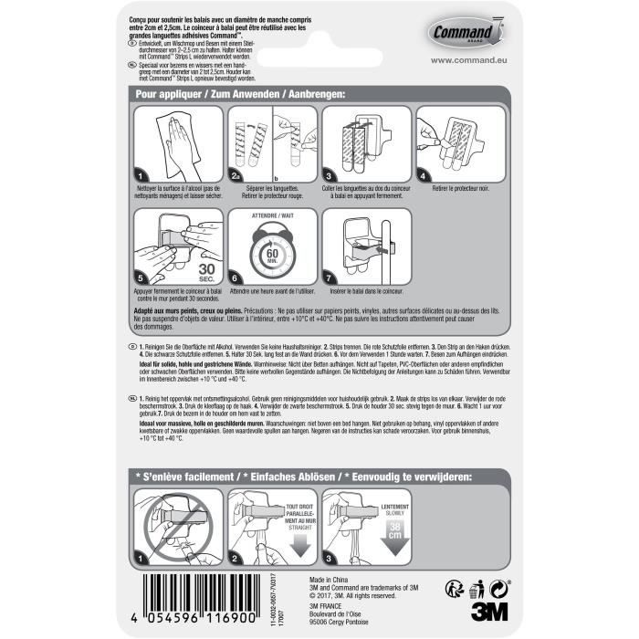 3M Plastic Hook Wedge - White
