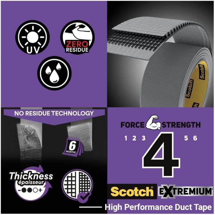 3M Extremium No Residue Repair Cloth - Gray - 18mx48mm