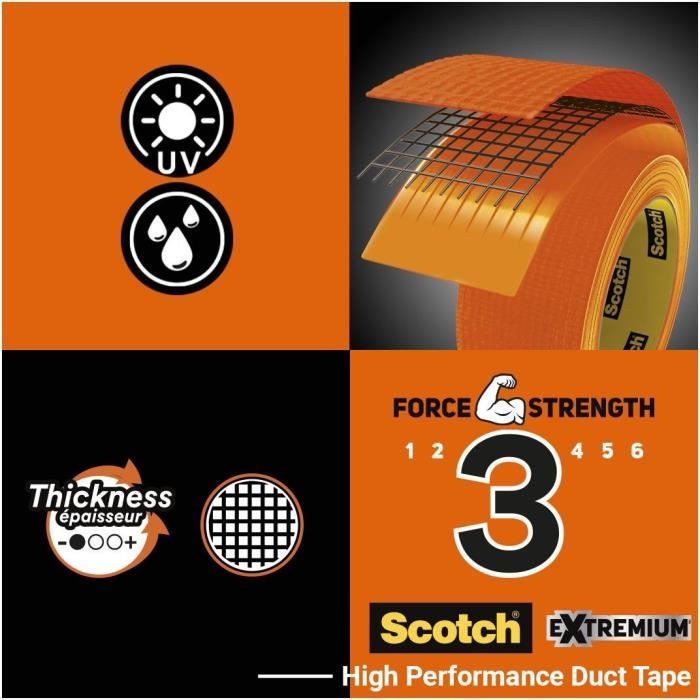 3M Universal High Visibility Repair Cloth - Orange - 25mx48mm