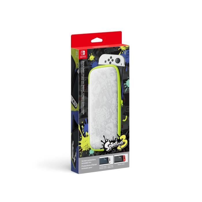 Splatoon 3 Edition Carrying Case and Nintendo Switch Screen Protector (OLED model)
